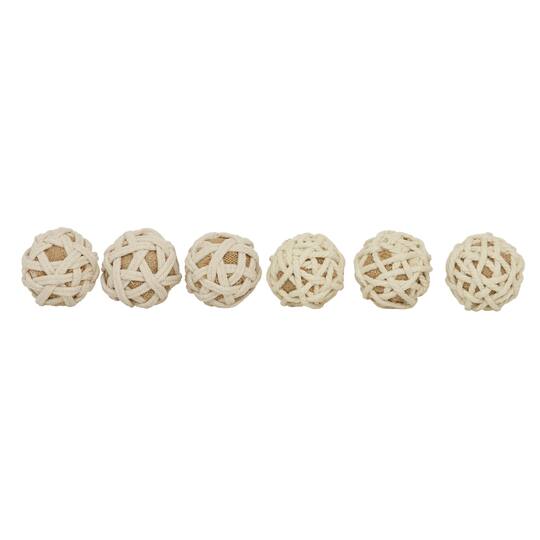 4" Natural Jute Vase Filler Orbs, 6ct.